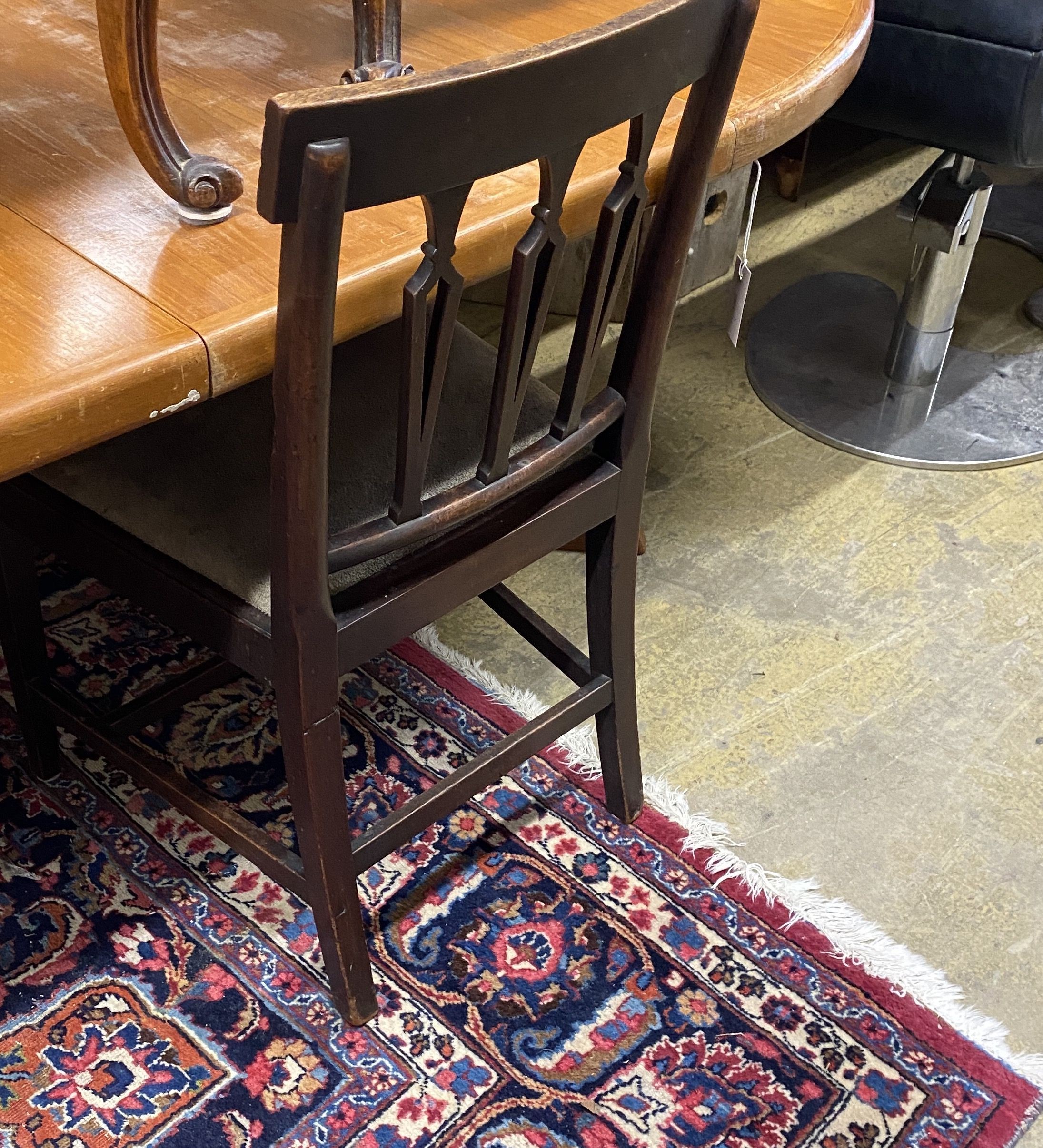 Five George IV provincial mahogany dining chairs